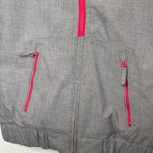ROXY jacket snow ski girls youth large 12 gray and pink - Picture 4 of 7